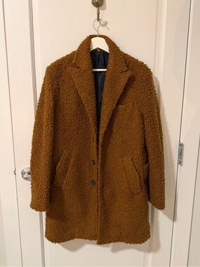 Teddy Coat - Brown Faux-Shearling Jacket
